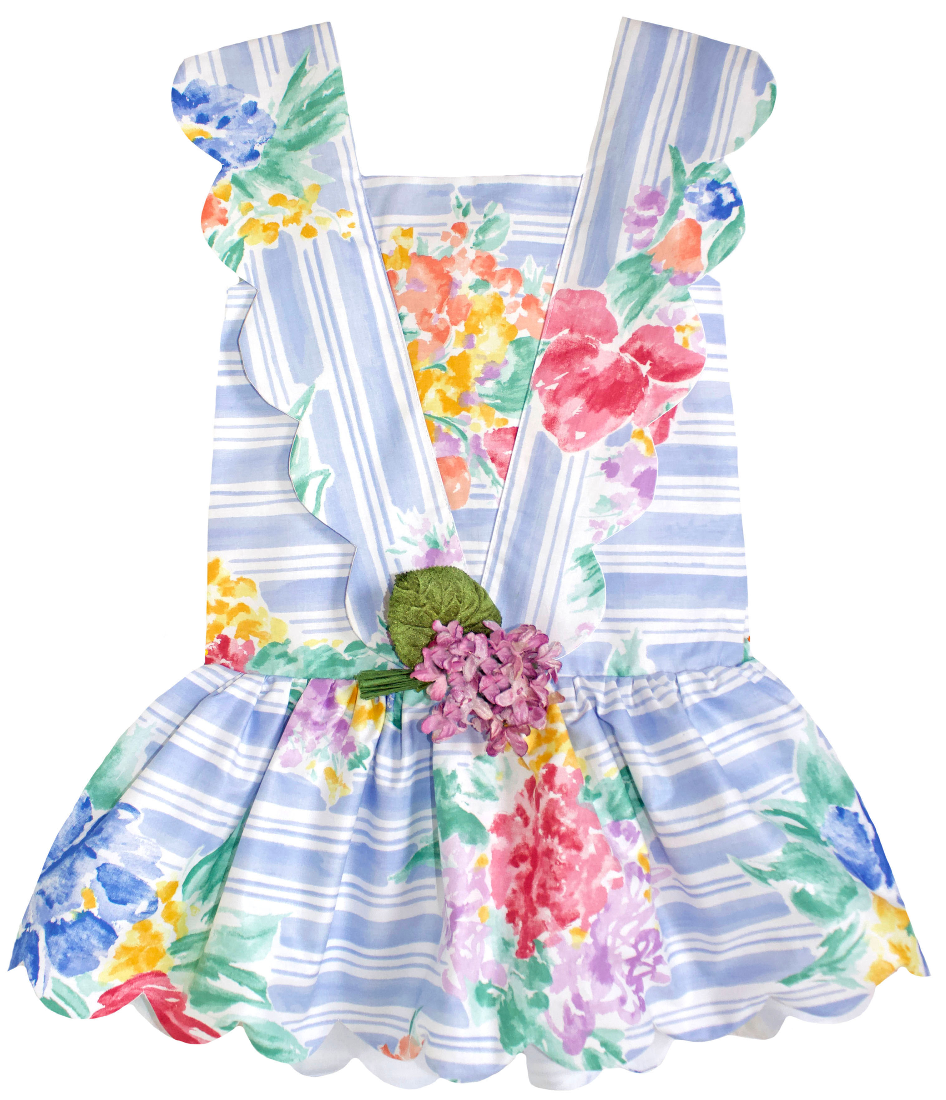 Scallop Petal Dress - French Painterly Florals