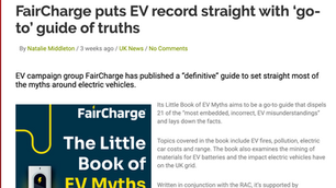 FairCharge publishes Little Book of EV Myths