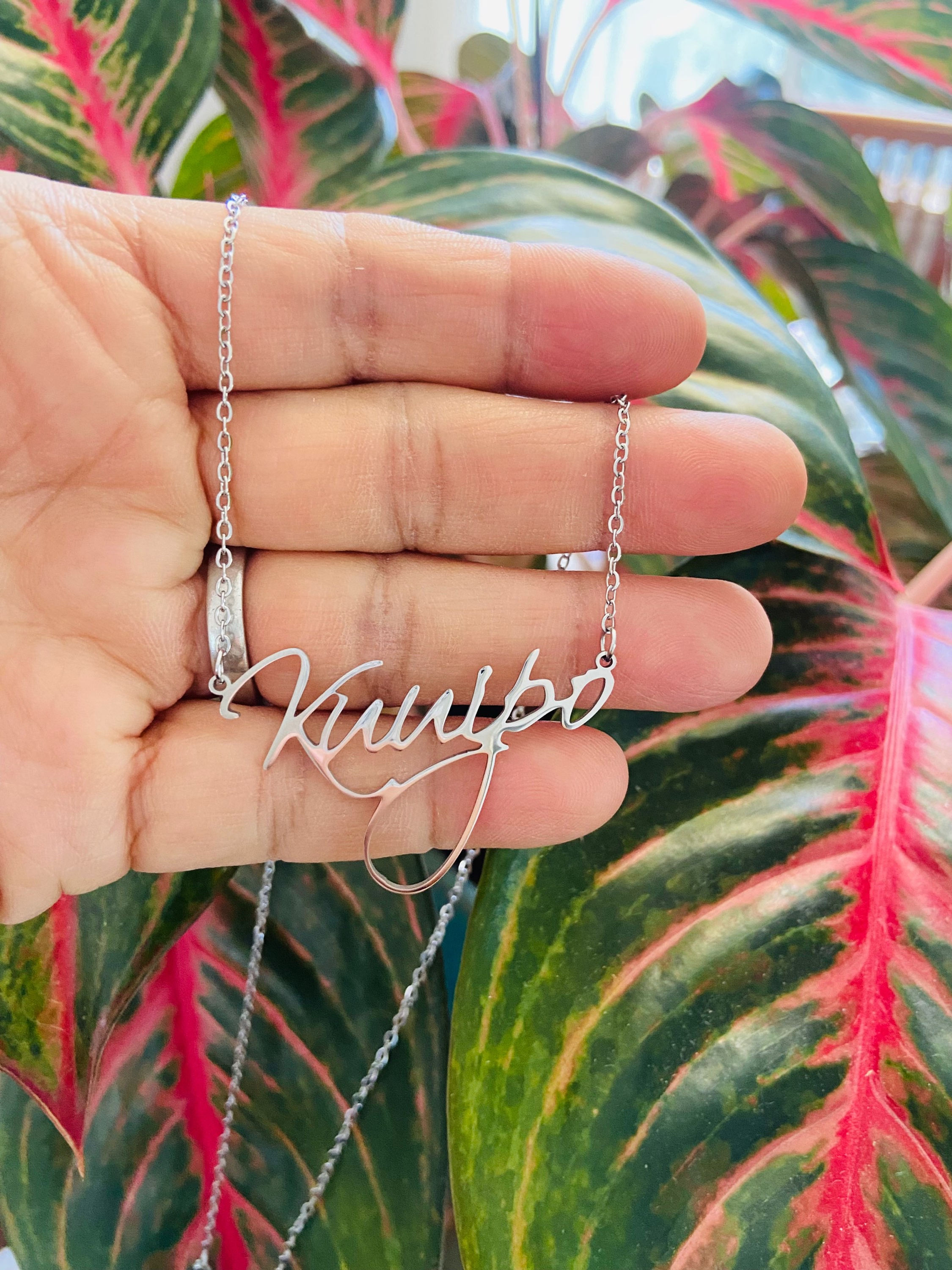 Kuuipo Necklace stainless steel 18”  w/ 2” extension silver plating 