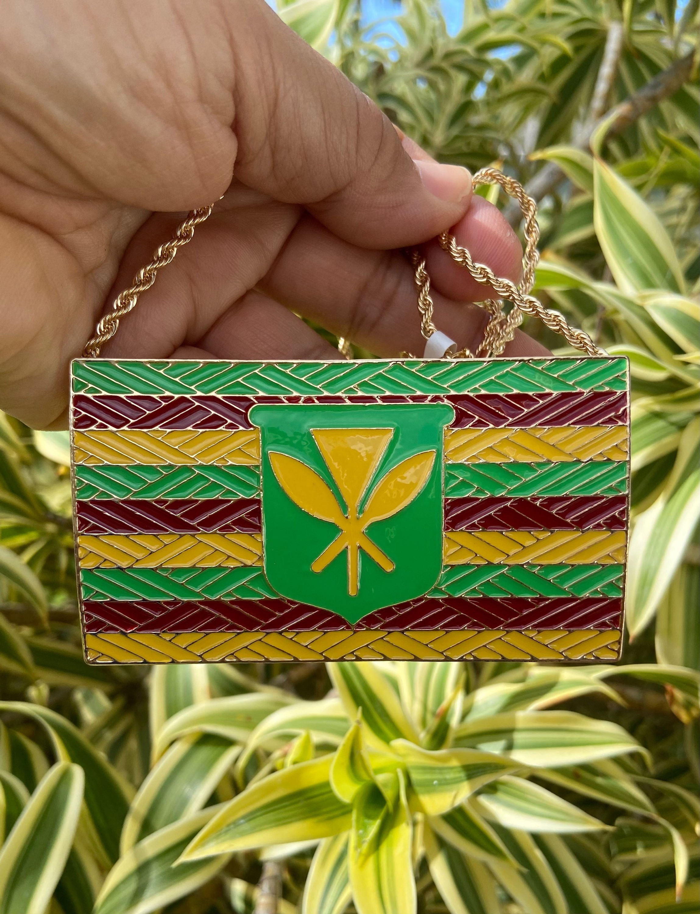 Necklace Hawaiian Kanaka Maoli Flag 
