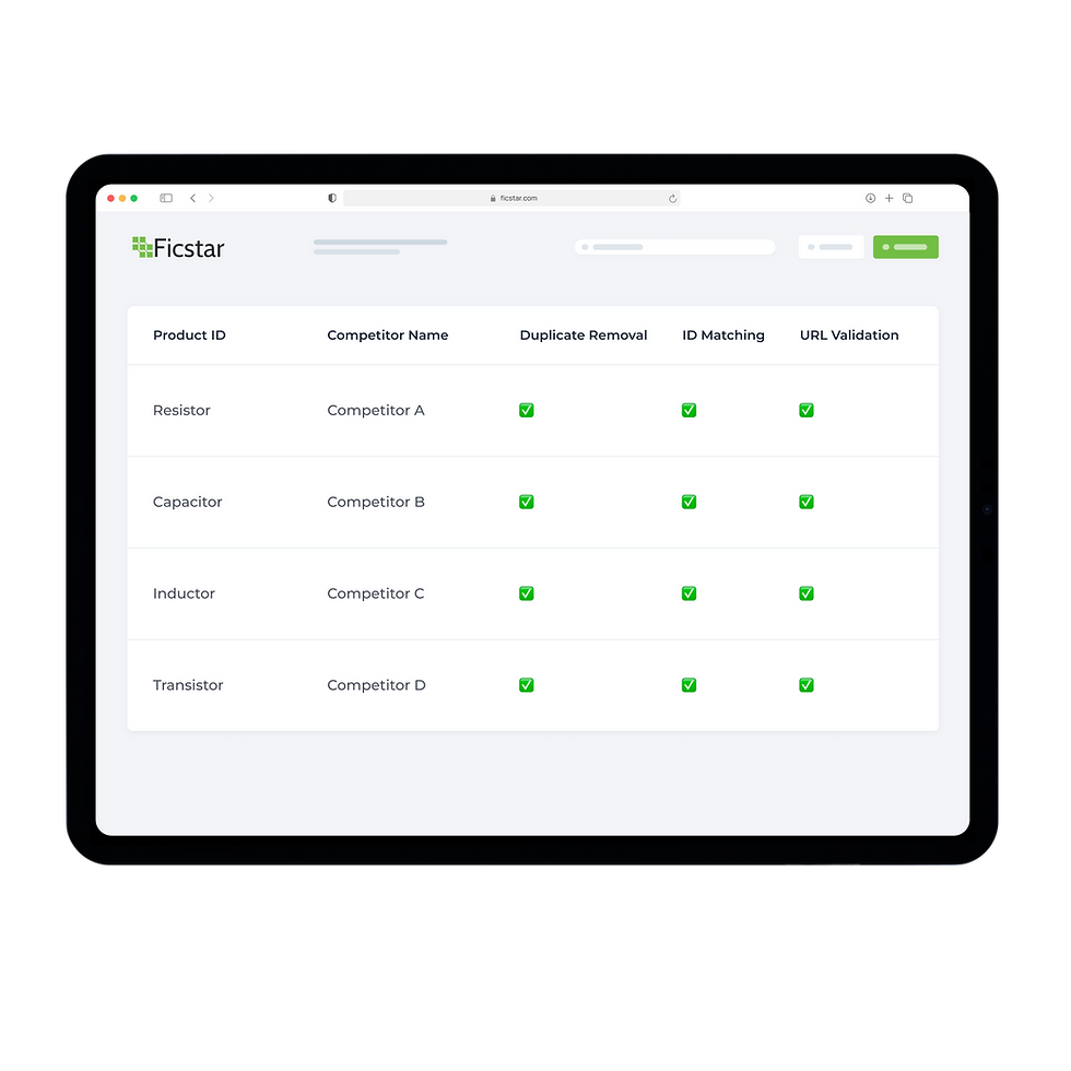 Web scraping services dashboard