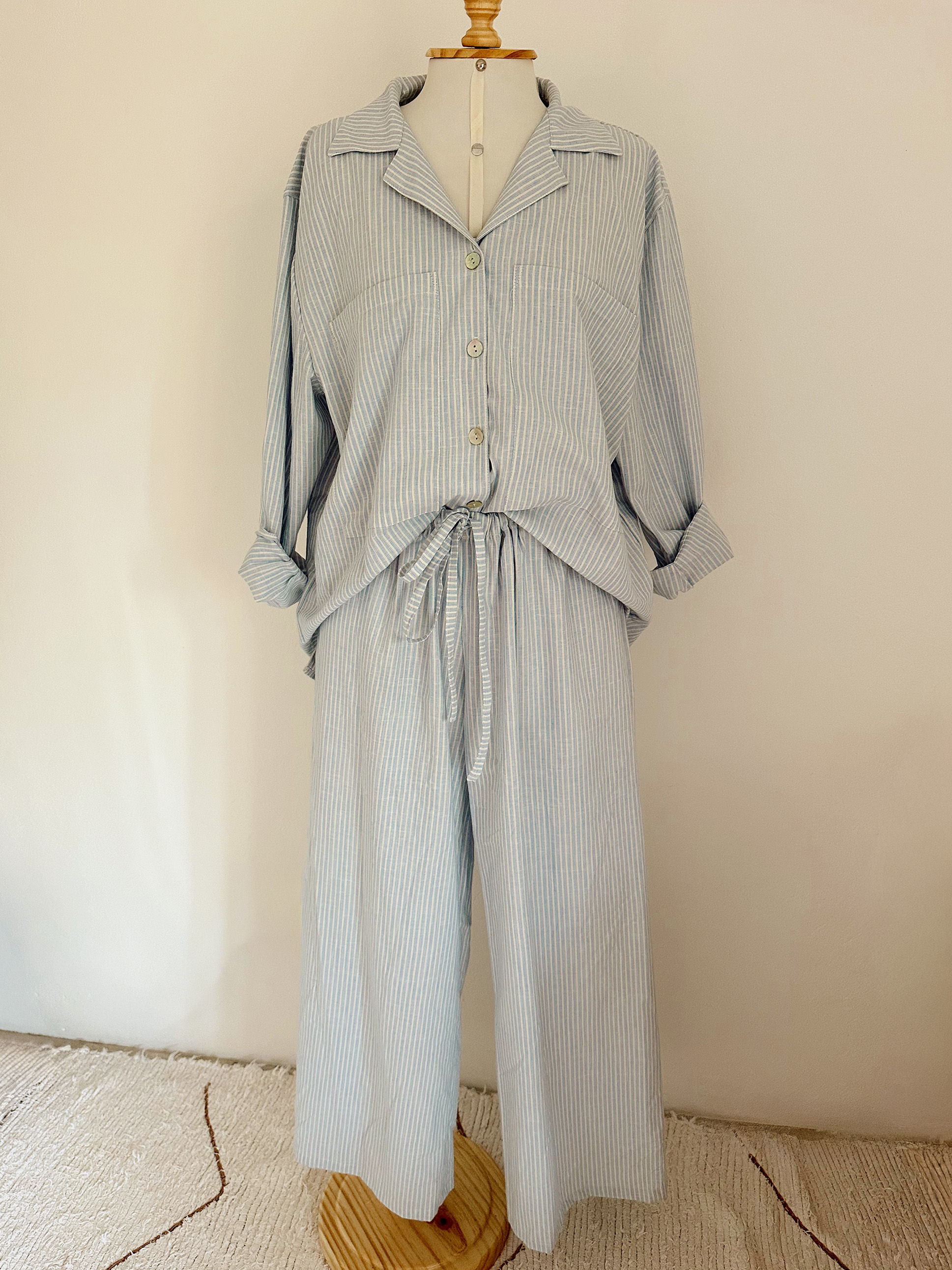 Conjunto Cambraia de Algodao Listra
