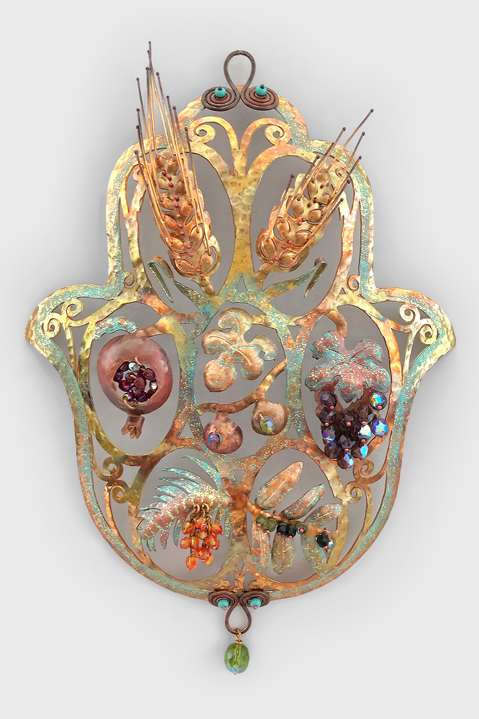 Seven Blessings Handmade Hamsa By Ahuva Elany