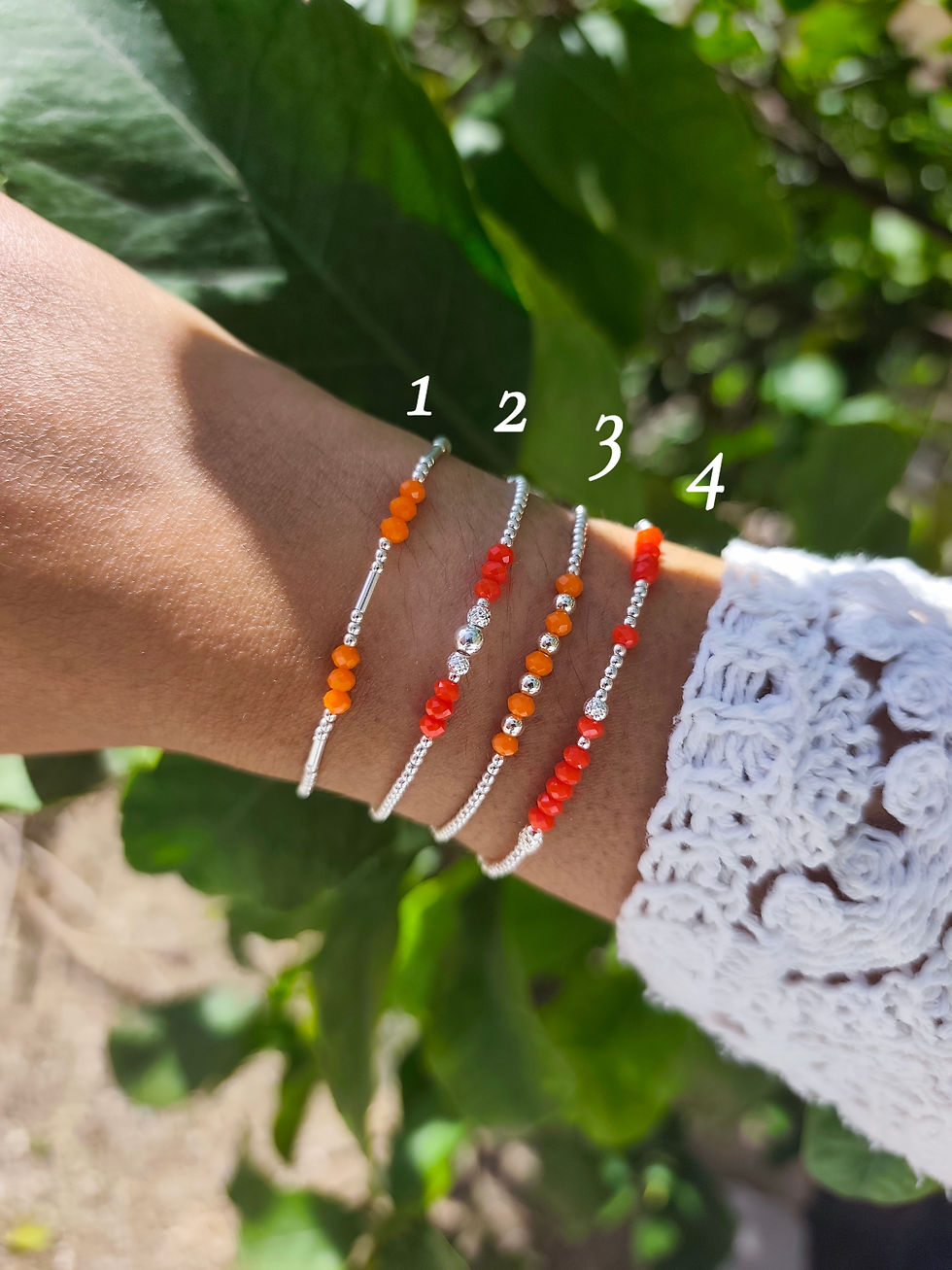 Miniature : Bracelet orange/corail 
