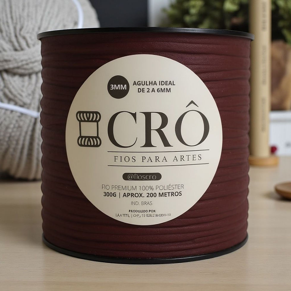Miniatura: Fio Crô  Premium 100% Poliéster 3MM  200 Metros  MARSALA