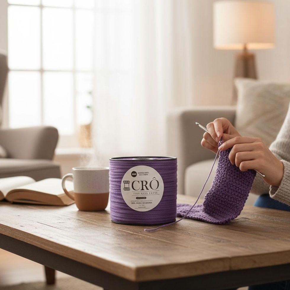 Miniatura: Fio Crô Premium 100% Poliéster 3MM 200 Metros  ROXO