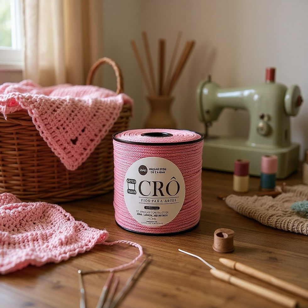 Miniatura: Fio Crô Premium  100% Poliéster 3MM  200 Metros ROSA