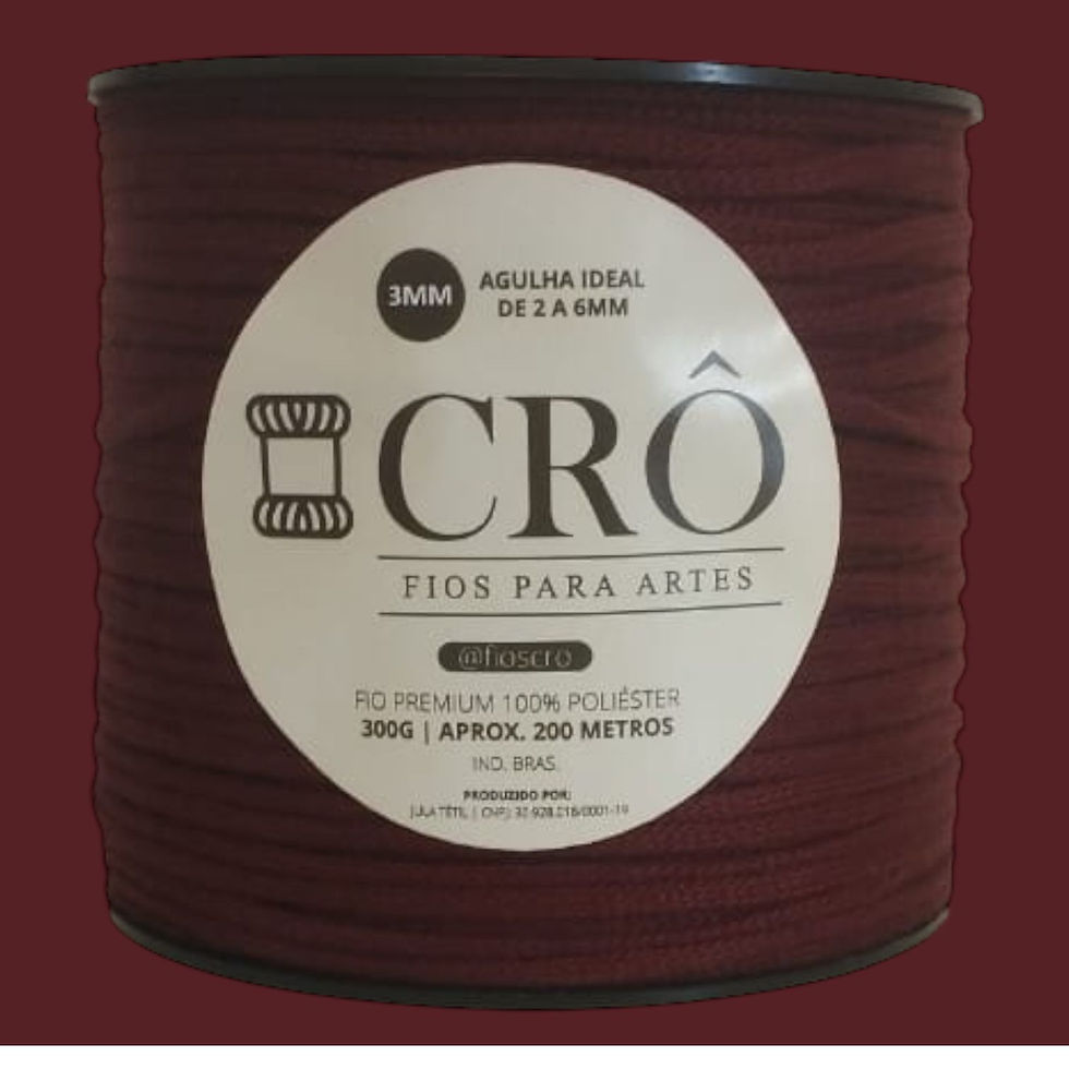 Miniatura: Fio Crô  Premium 100% Poliéster 3MM  200 Metros  MARSALA