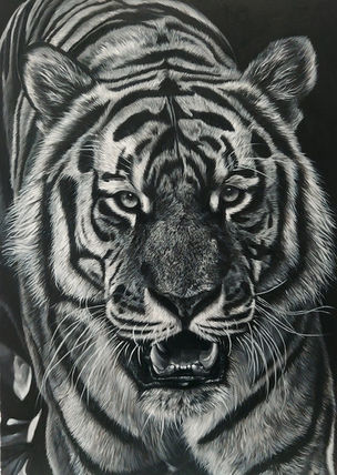 peinture huile, tigre par Ninon Cobergh