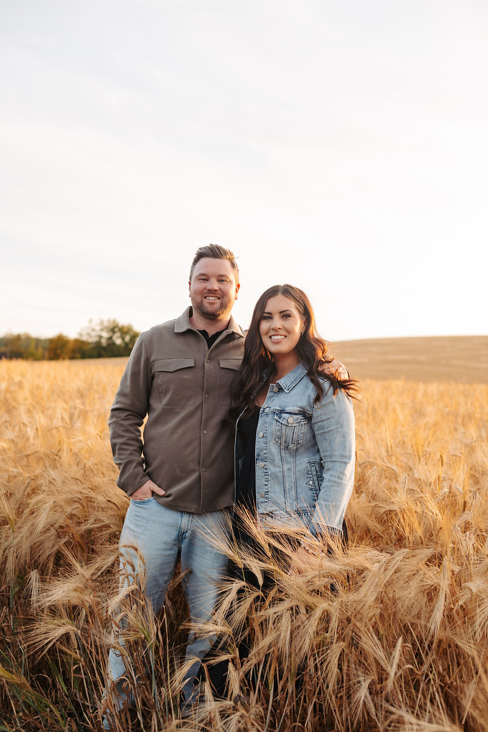 wheat field couples photo
