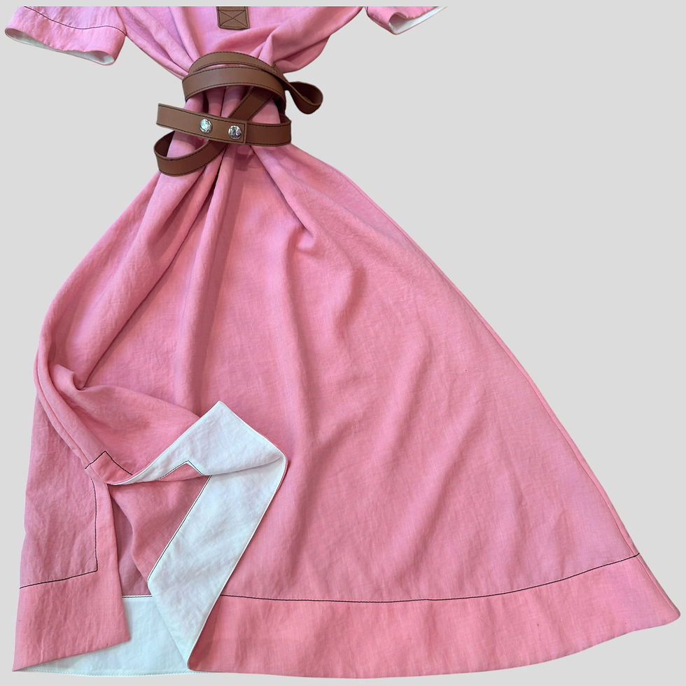 Miniature : Loewe Pink Destructured Dress