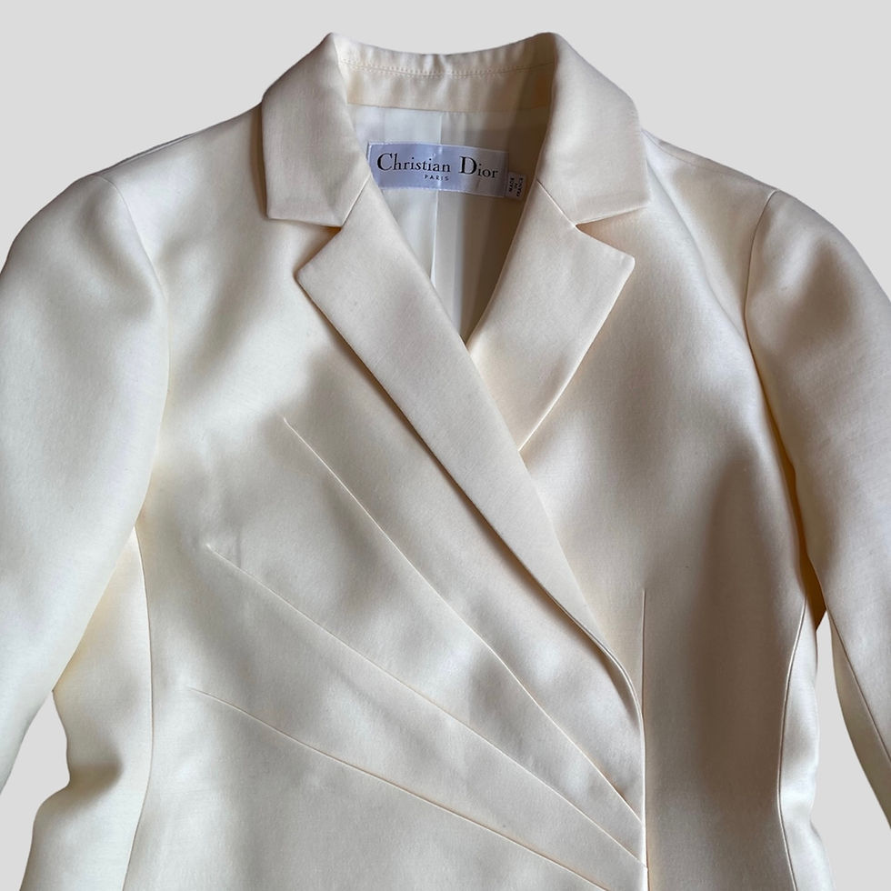 Thumbnail: christiandior-christian-dior-paris-luxury-lamodevintage-la-mode-vintage-haute-couture-pleated-jacket-wool-silk-coat