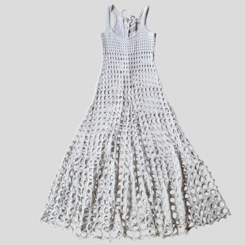 Chlo Maxi White Crochet Dress | La Mode Vintage Chlo Maxi White Crochet Dress | La Mode Vintage