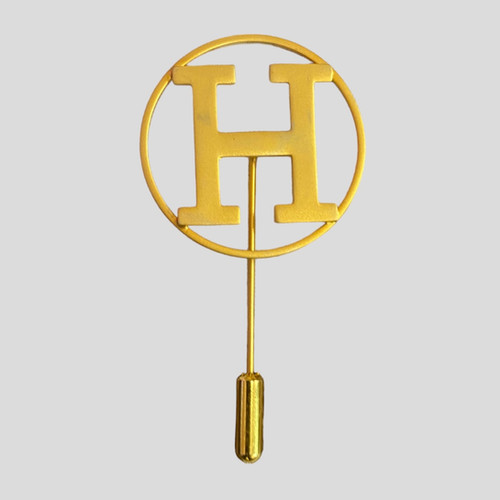 ひさひさ HERMES ロカイユ ヘアピン Hロゴ ベージュ ひさひさ HERMES