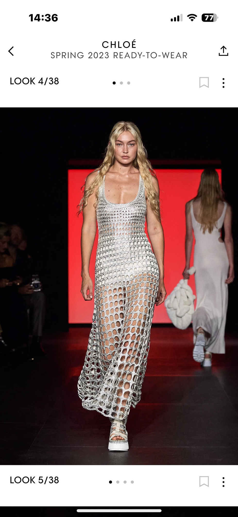 Miniature : Chloé Maxi White  Crochet Dress