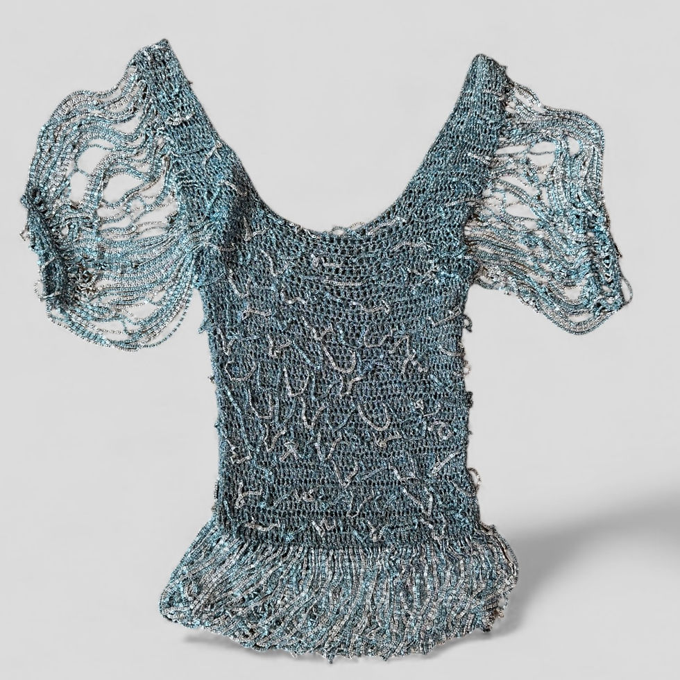 Loris Azzaro Top Couture In Lurex and Chain