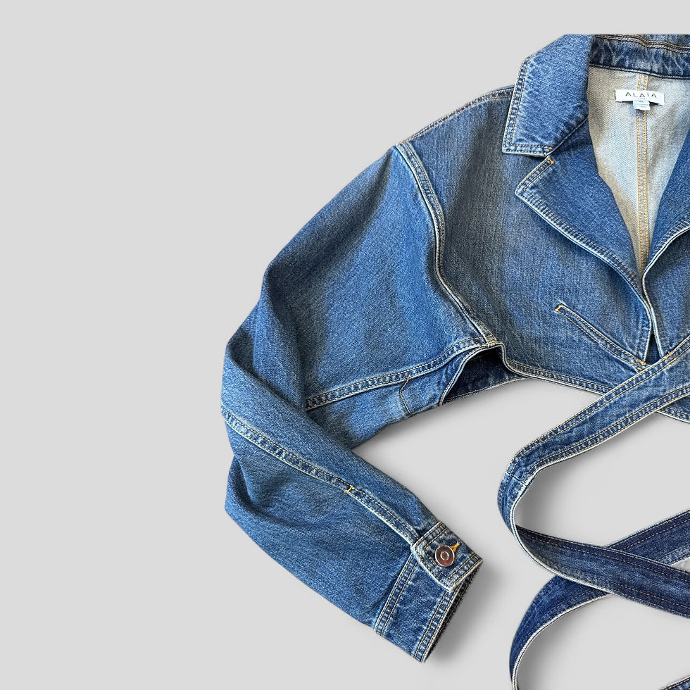 Alaïa  Crossover Denim Top