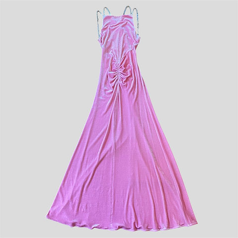 paco rabanne pink dress Paco Rabanne Pink Ostrich Leather Skater Dress