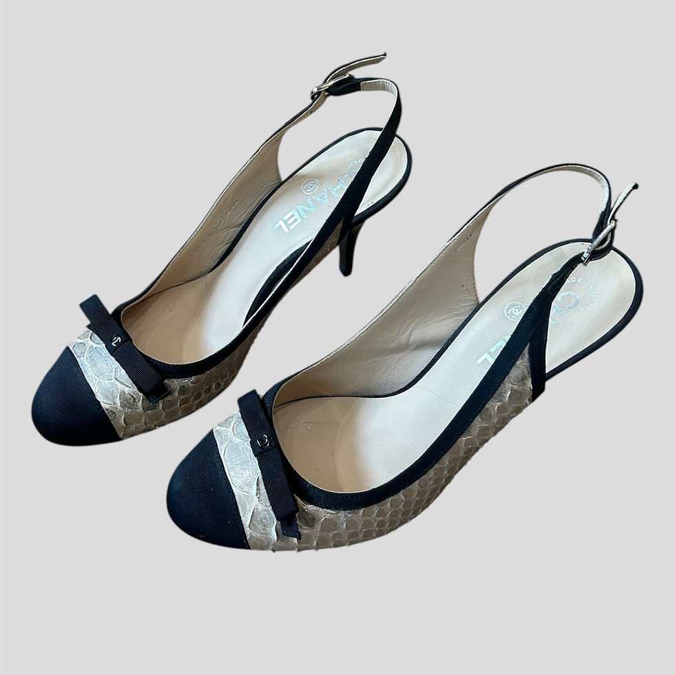 Chanel Python Leather Slingback