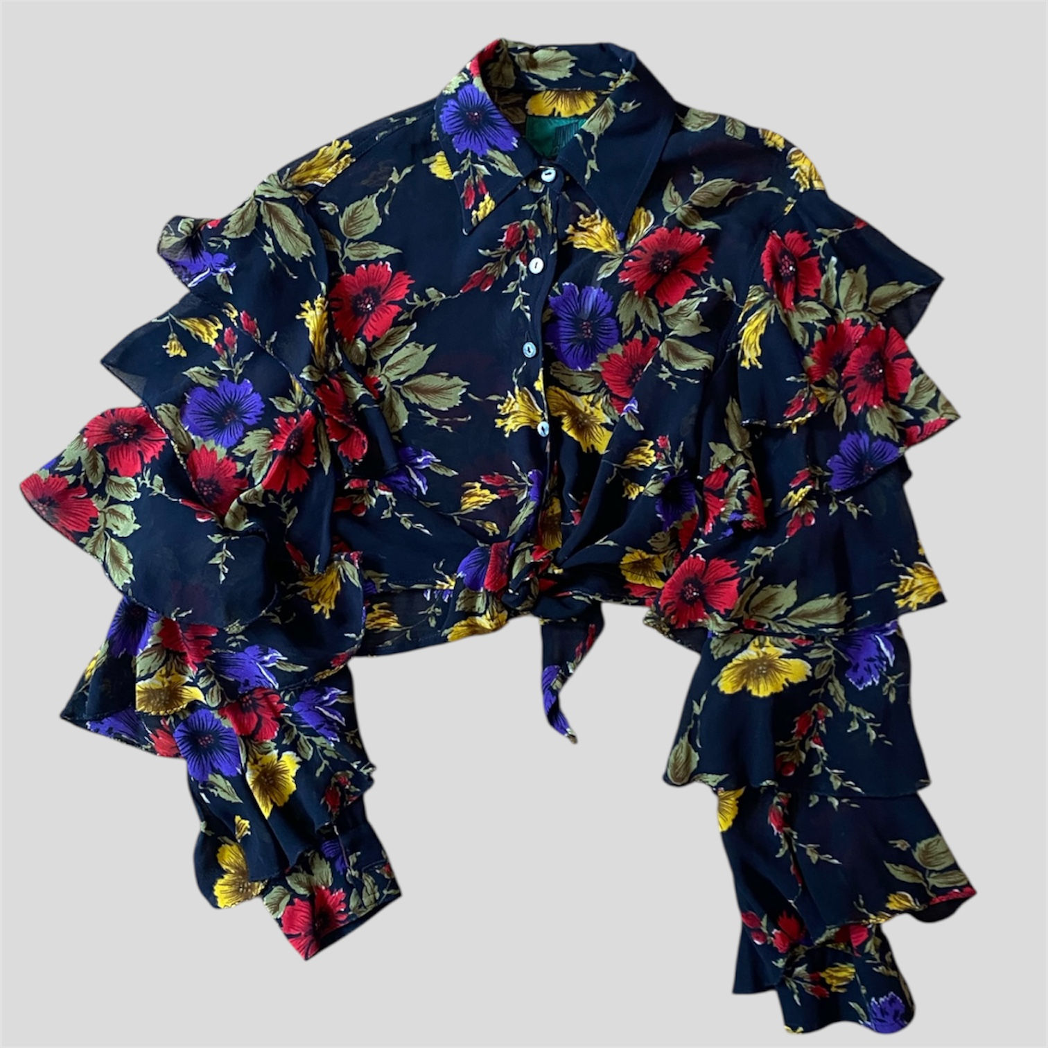 Jean Paul Gaultier Blouse with ruffled sleeves