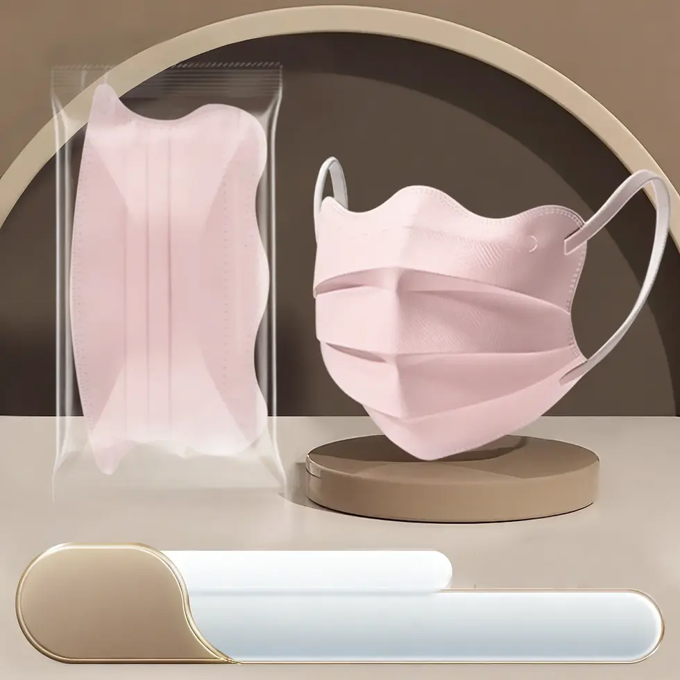 Thumbnail: Disposable Face Masks Wide Flat Earloop Individually Wrapped 3 Layer Spunlace