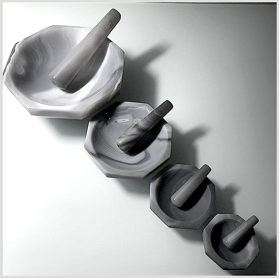 Laboratory agate mortar and pestle 100mm