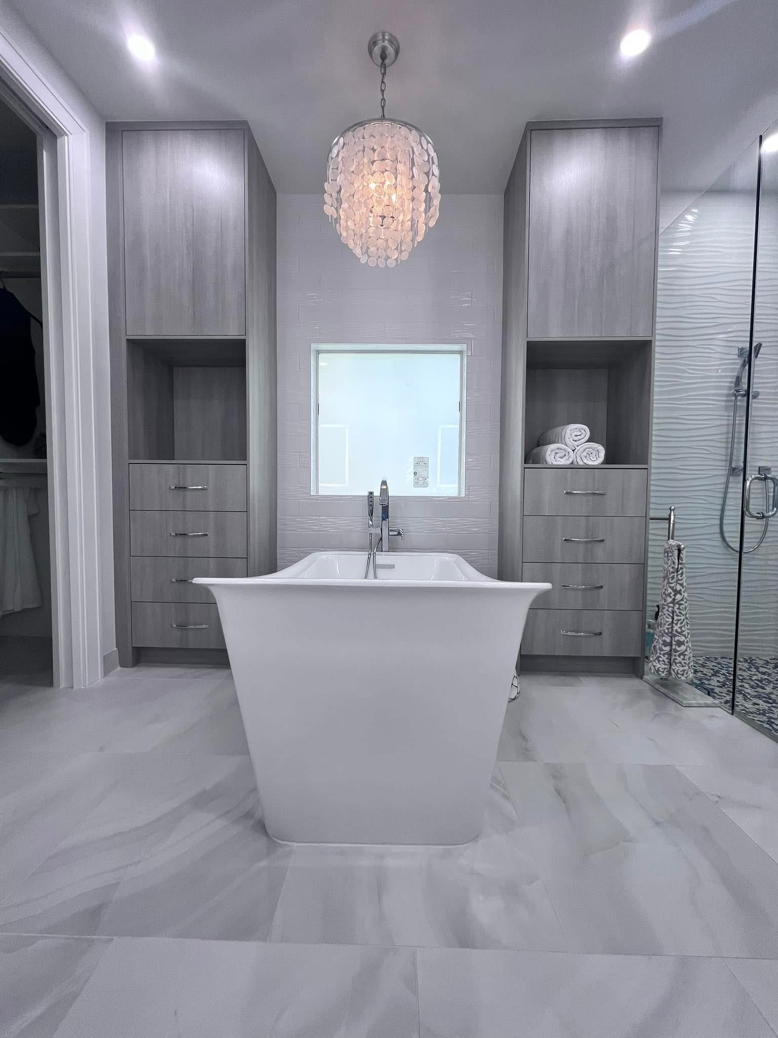 Renovated bathroom, Naples area home by Coastal Custom Homes SWFL