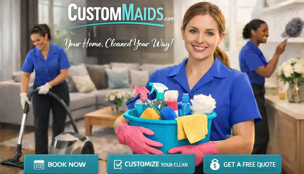 Professioanal house cleaners from Custom Maids providing residential cleaning services in Amarillo and Lubbock Texas