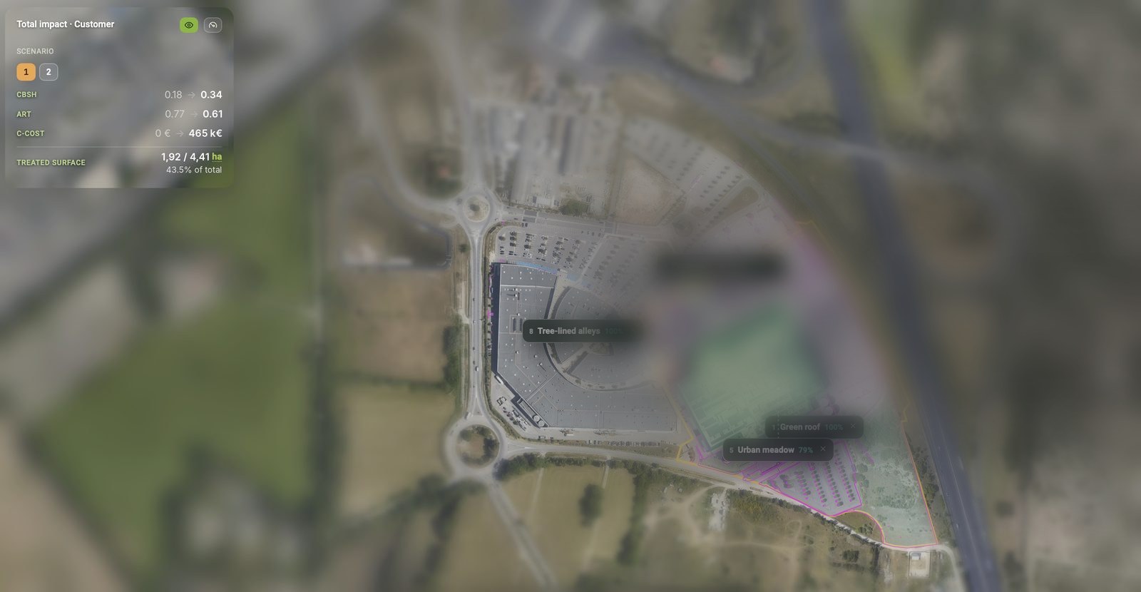 GP-SCENARIO simulation of development solutions on a site