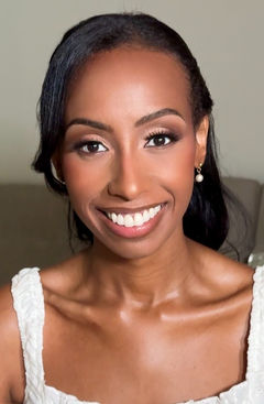 Soft glam wedding makeup on a bride done in Orange County.