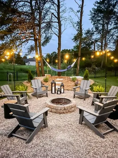 Fire Pit circular fogatero de leña 