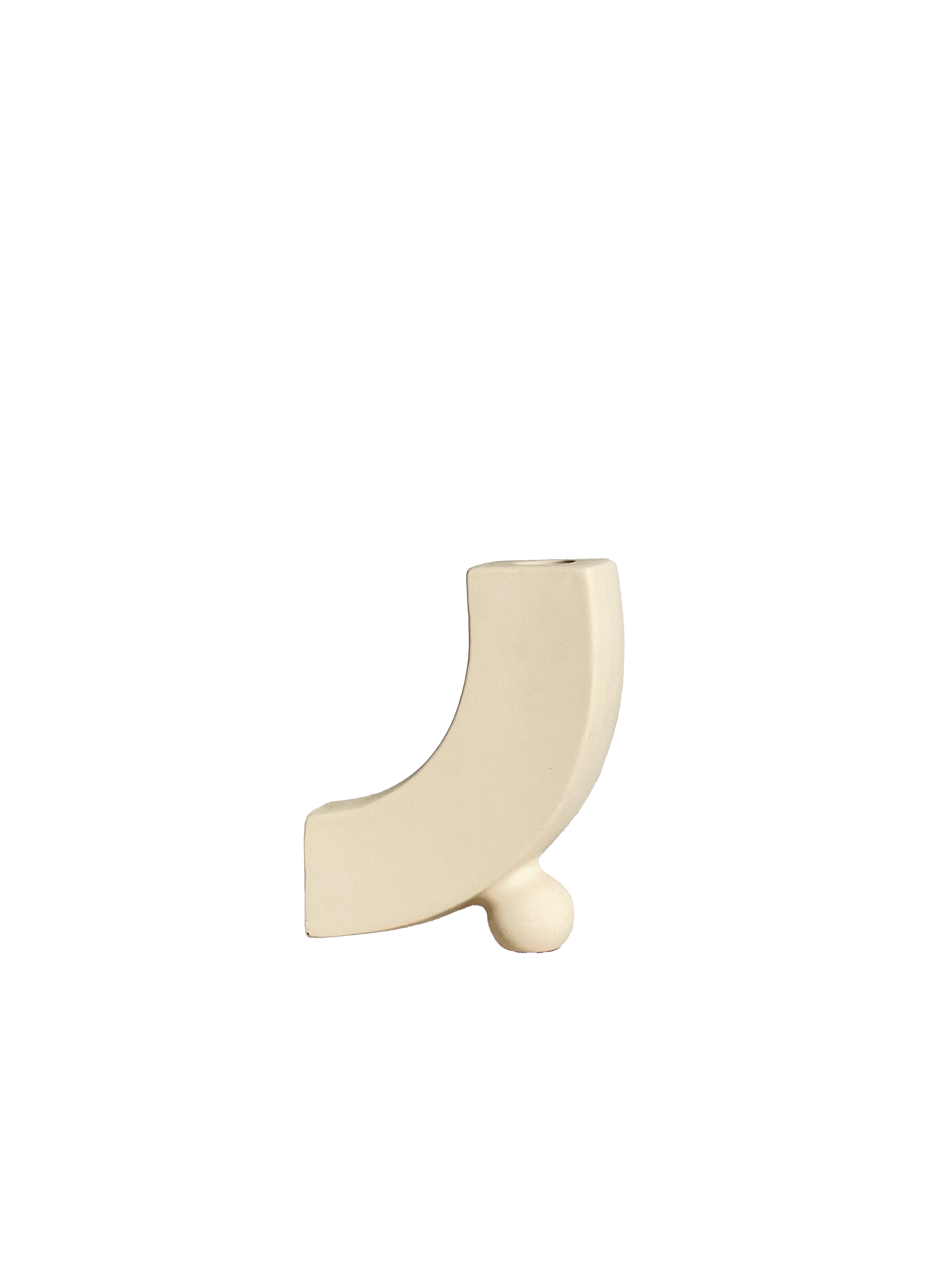 Minimalist Unglazed Ceramic Ornament "B"