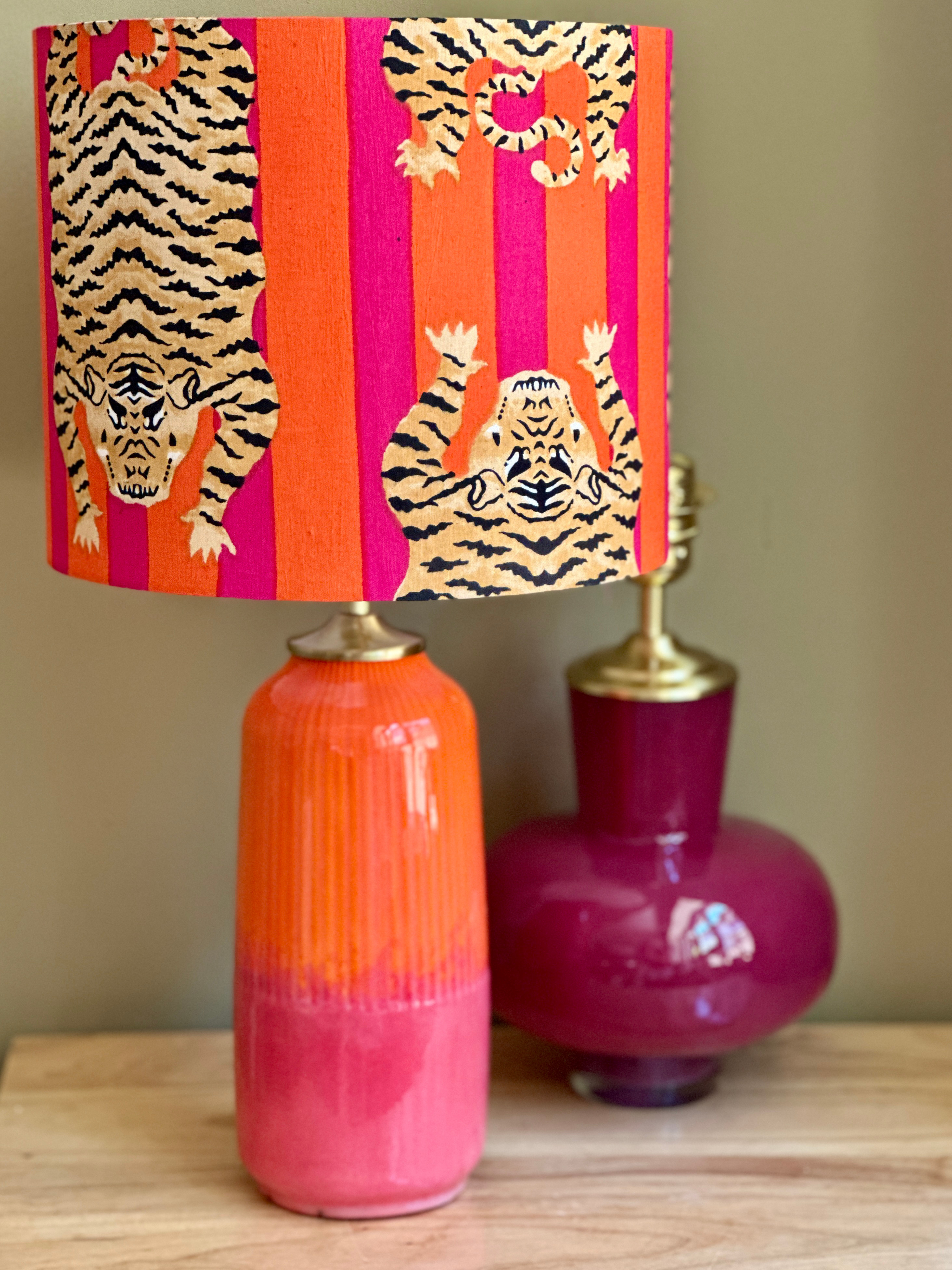Tiger Sunset- Ceramic Lamp