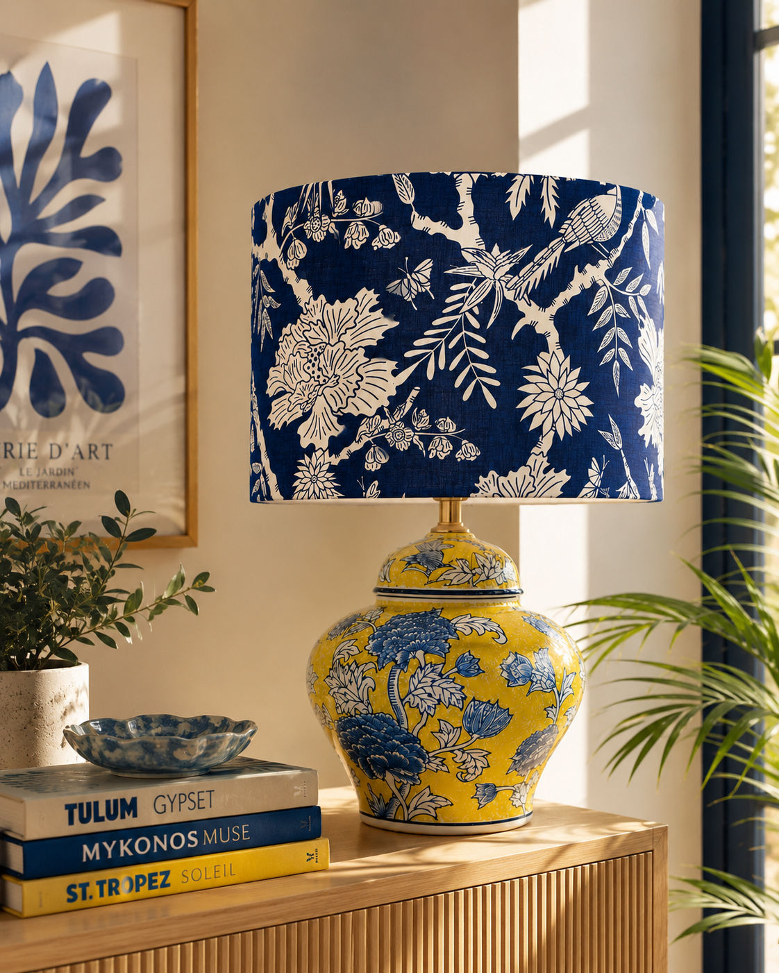 Limoncello Blu– Ceramic Lamp