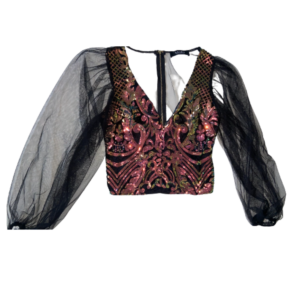 Akira Sequin Crop
