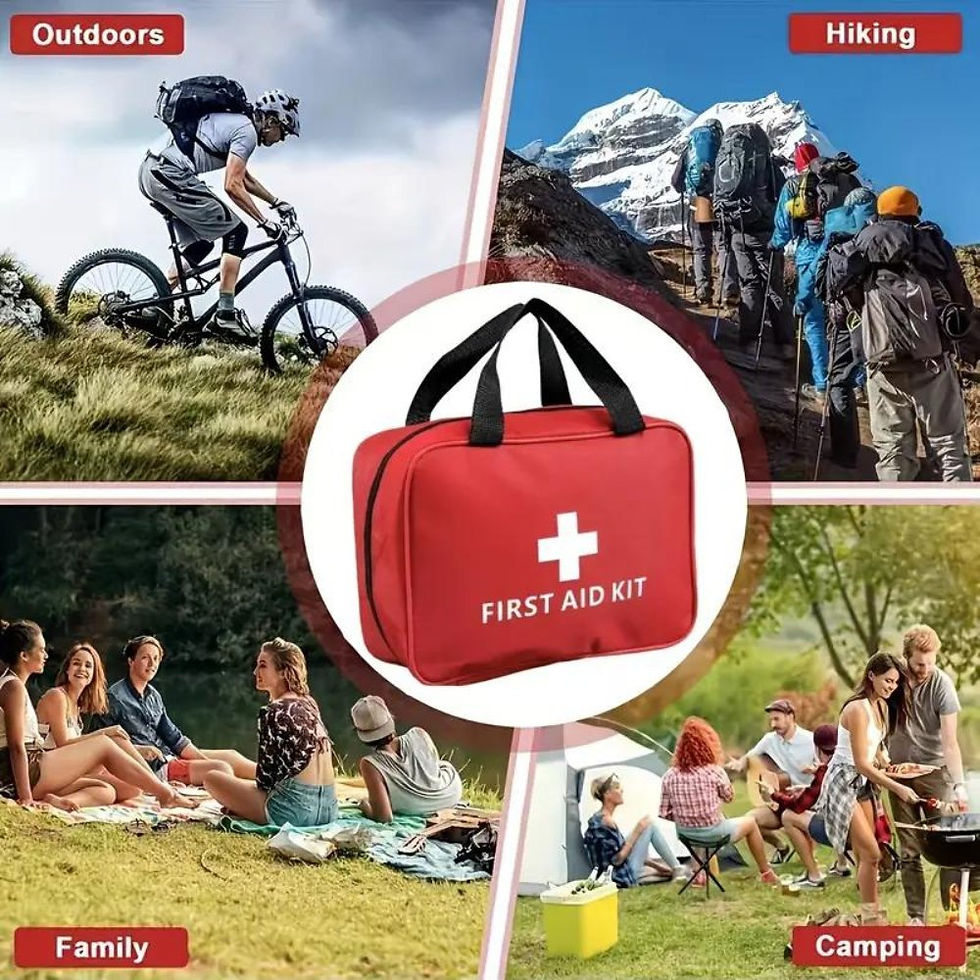 Thumbnail: 173pcs Large First Aid Kit: Portable Bag For Outdoor Hunting, Hiking,