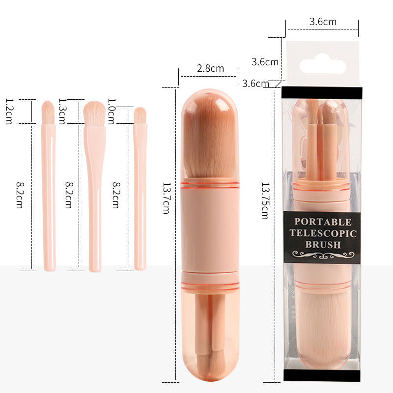 Thumbnail: 4in1 Portable Makeup Brush Set Beauty Brush