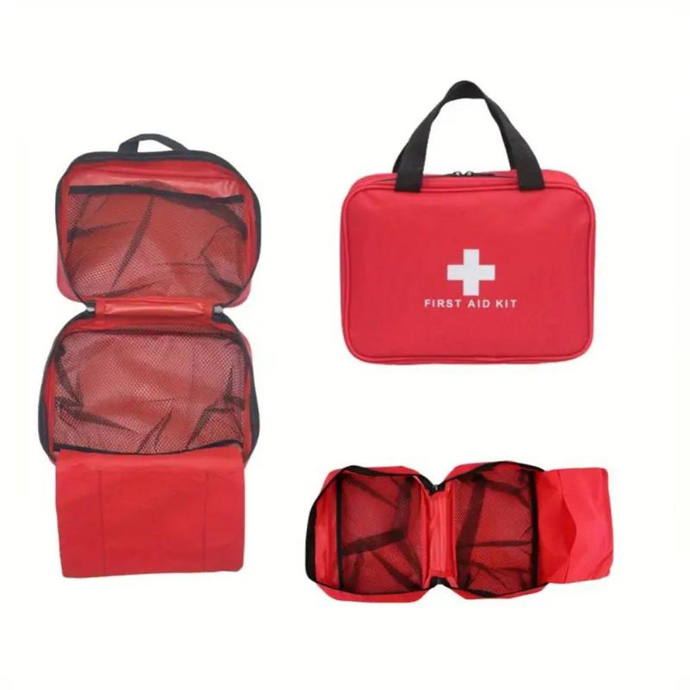Thumbnail: 173pcs Large First Aid Kit: Portable Bag For Outdoor Hunting, Hiking,