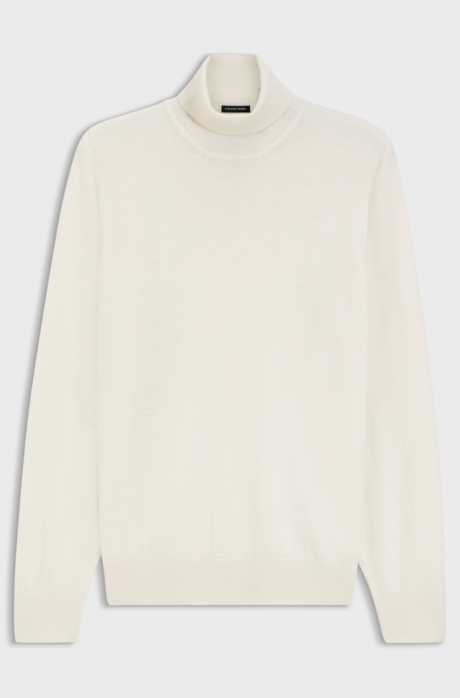 Pull à col roulé en laine mérinos extra fine