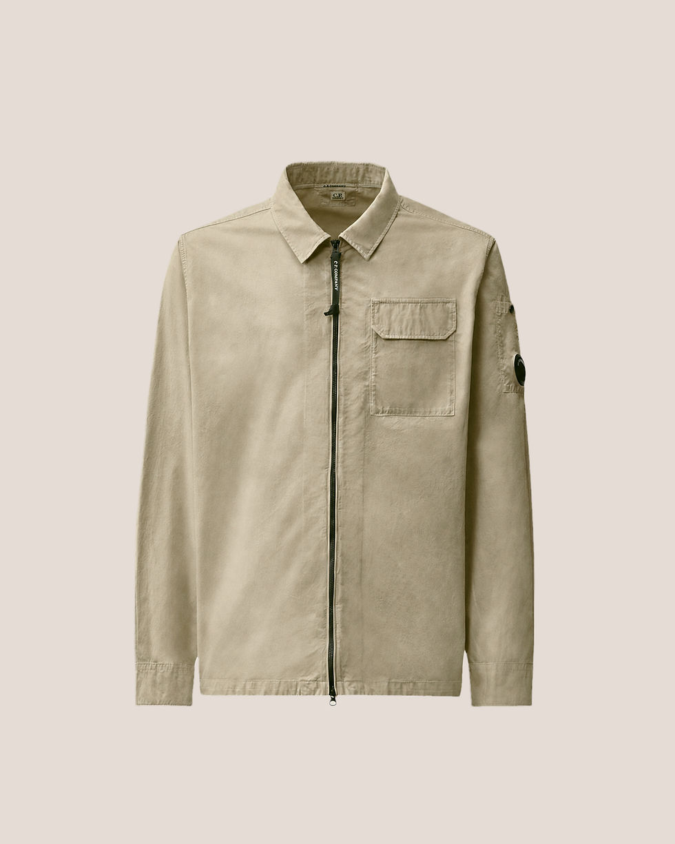 Miniature : Organic Gabardine Lens Zipped Overshirt