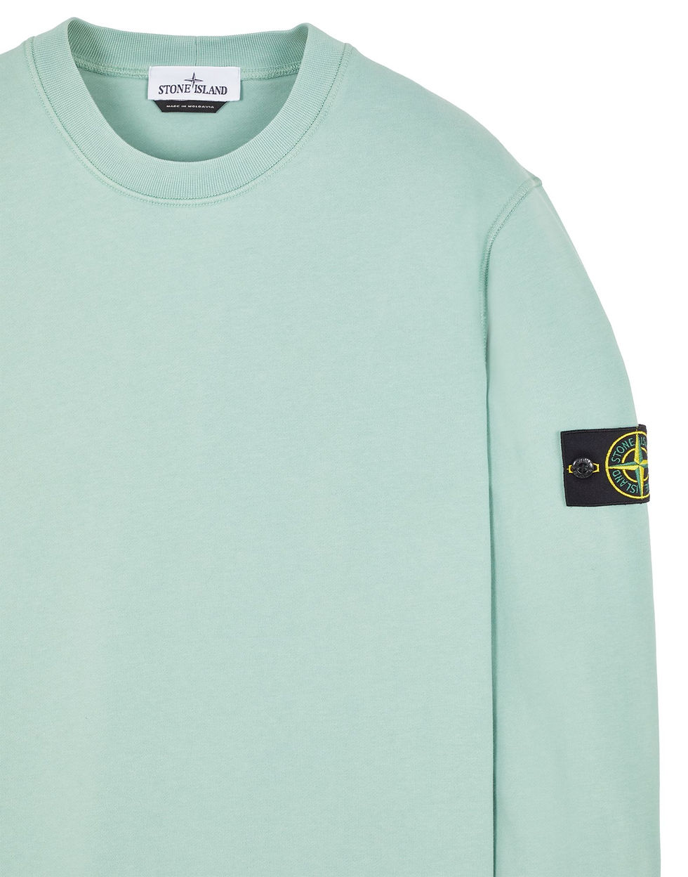 Miniature : Sweat-shirt vert clair avec un patch, 63051 COTTON FLEECE, pour un look décontracté Boutique Karsenty.