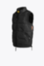 Gilet noir rembourré sans manches, 503A1 Gilet en Laine Stretch, style moderne, Boutique Karsenty.