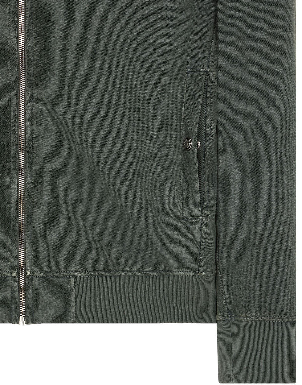 Miniature : Fermeture éclair sur une veste décontractée verte avec une poche