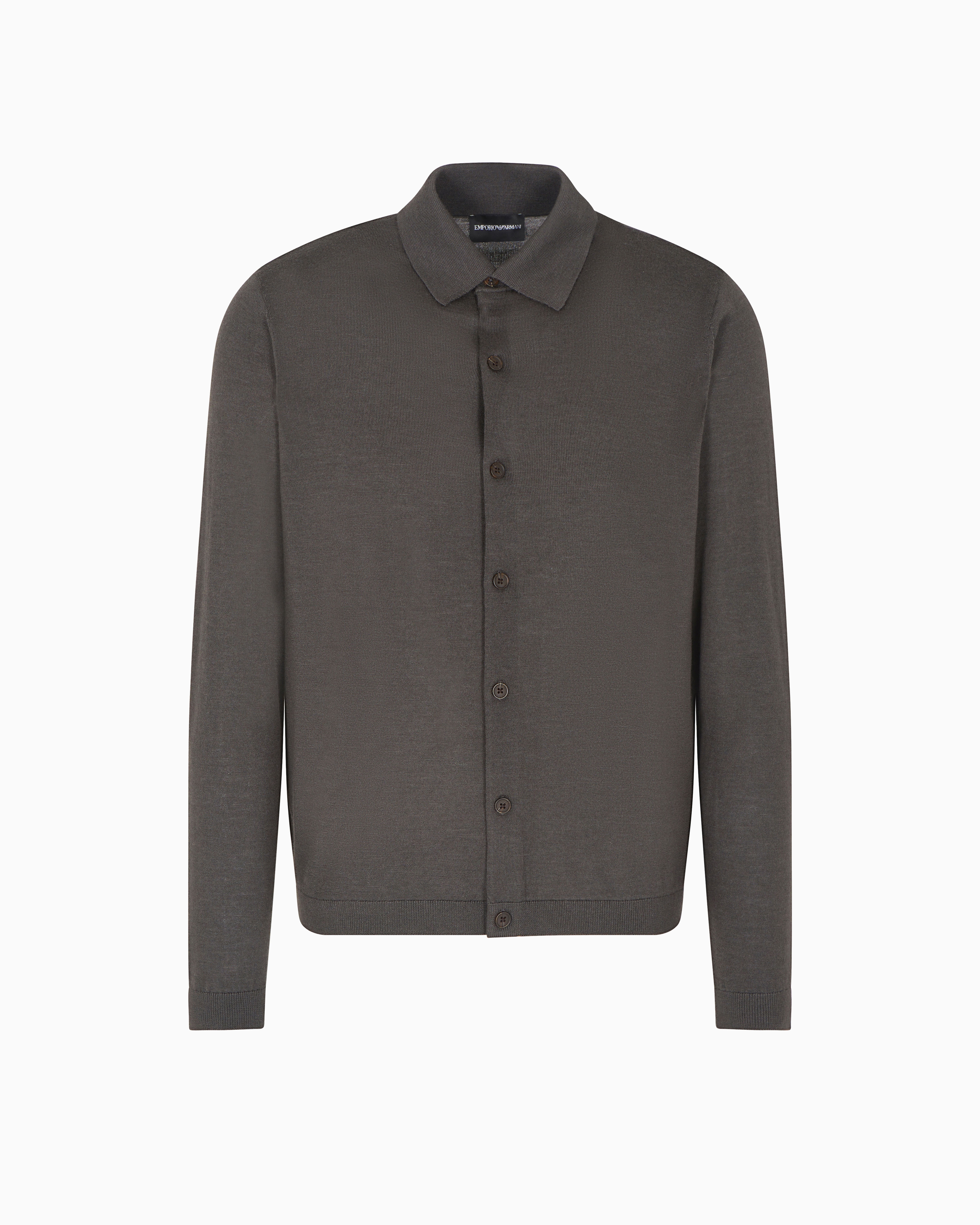 Cardigan en laine vierge rase Travel Essential