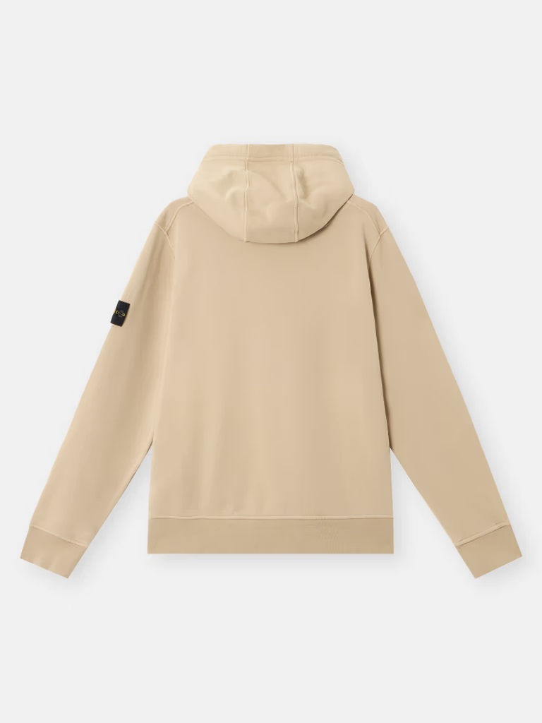Miniature : Arrière d'un sweat-shirt beige avec capuche, Diagonal Raised Fleece Crewneck Lens Sweatshirt.