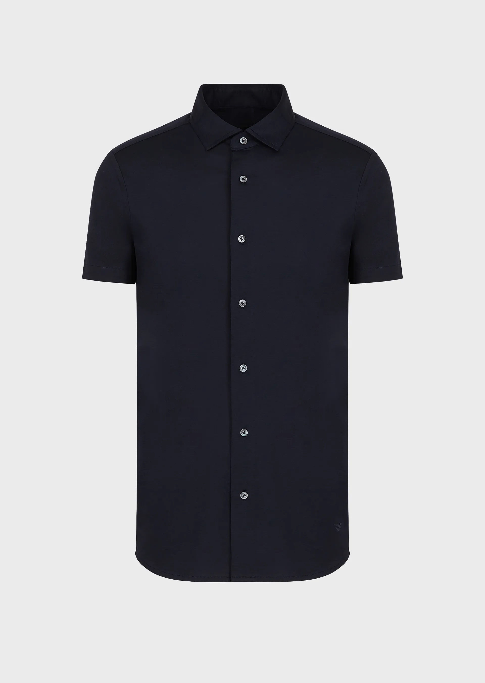 Chemise homme manches courtes bleu marine. Boutique Karsenty.