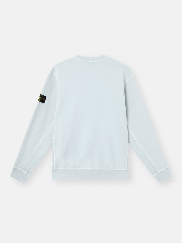Miniature : Sweat-shirt blanc Sea Island Crewneck Lens Knit, avec écusson, pour femme.