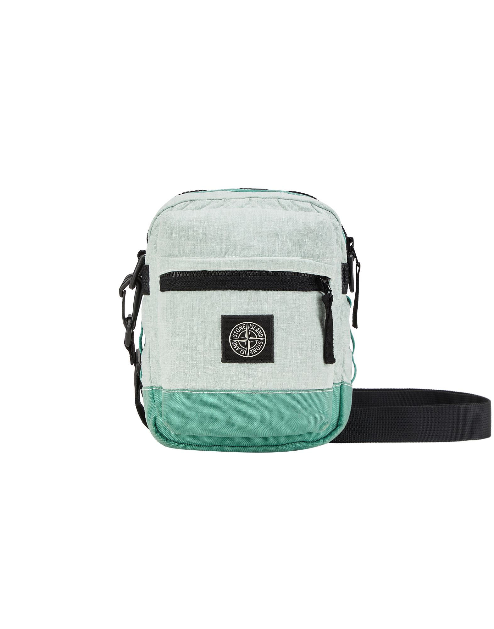 Sac bandoulière bicolore vert d'eau. 90830 LINO NYLON TELA-TC, idéal pour le quotidien.