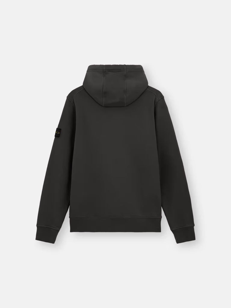 Miniature : Sweat à capuche noir, arrière. Logo sur la manche. Boutique Karsenty.