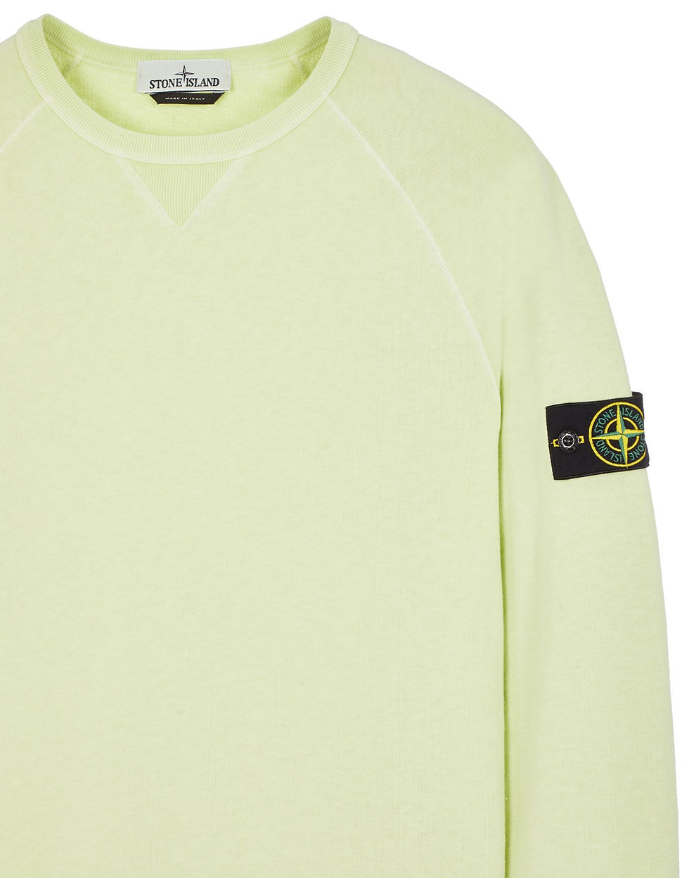 Miniature : Sweat-shirt vert clair avec écusson Stone Island sur la manche Boutique Karsenty.